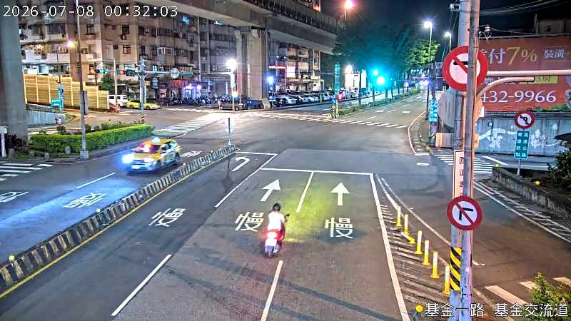 基隆市道路 基金一路 基金交流道下匝道即時影像