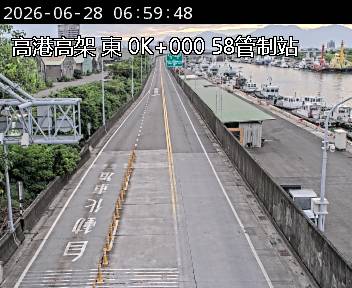 國道一號新生高架道路 0K+000 58管制站即時影像