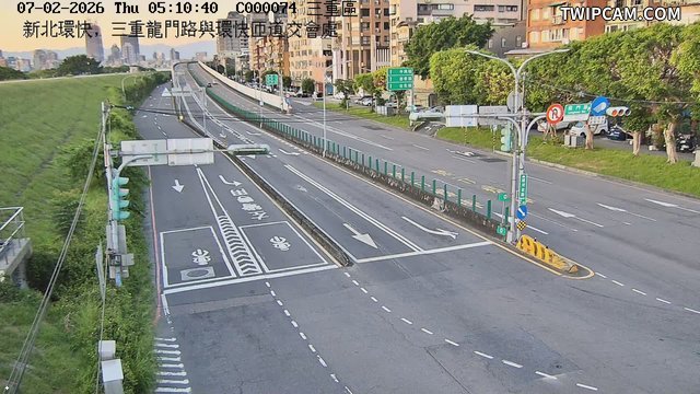 新北市道路 新北環快，三重龍門路與環快匝道交會處