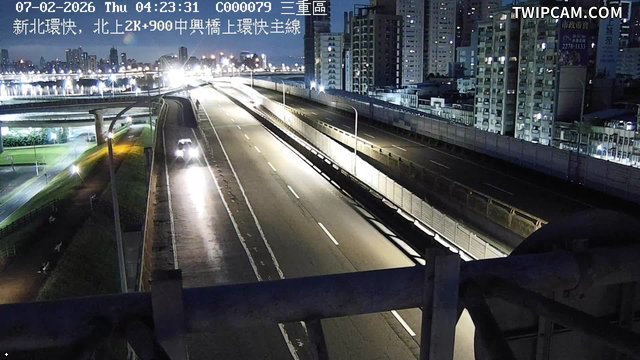 新北市道路 新北環快，北上2K+900中興橋上環快主線即時影像