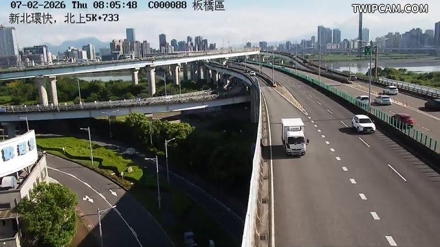 新北市道路 新北環快，北上5K+733即時影像