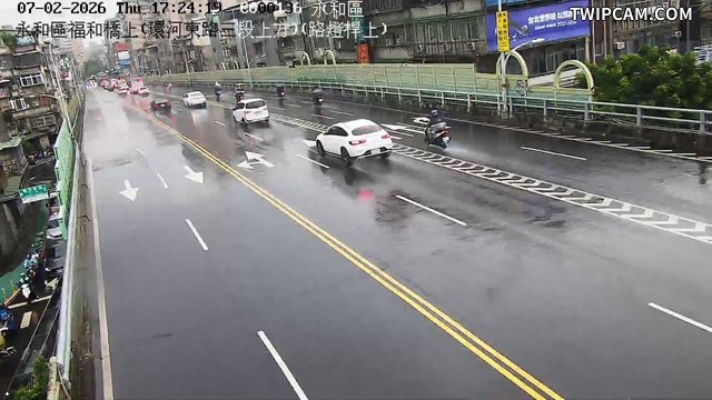 新北市道路 福和橋上(環河東路三段上方)(路燈桿上)即時影像