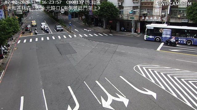 新北市道路 林森路、永元路口(南側號誌門架上)即時影像