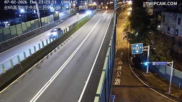 新北市道路 台65高架上(中央路三段與大安路口上方)(西側路燈桿上)即時影像