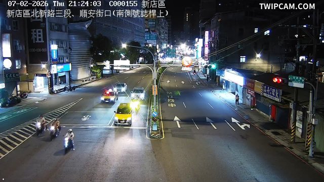 新北市道路 北新路三段、順安街口(南側號誌桿上)即時影像
