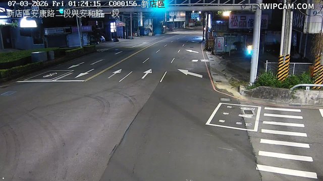 新北市道路 安康路二段、安和路一段(東側號誌門架上)即時影像