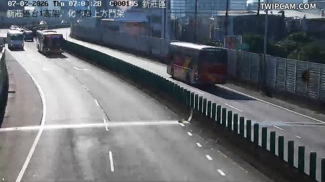 新北市道路 台1高架，化成路上方門架即時影像