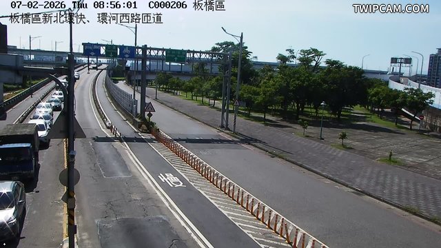 新北市道路 新北環快、環河西路匝道即時影像