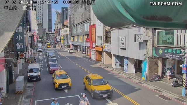 新北市道路 中山路、重慶路即時影像