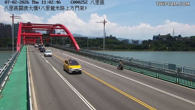 新北市道路 關渡大橋(八里龍米路上方門架)