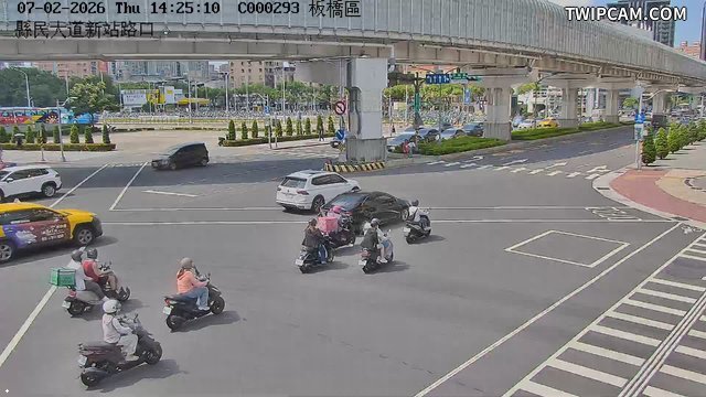 新北市道路 縣民大道新站路口即時影像