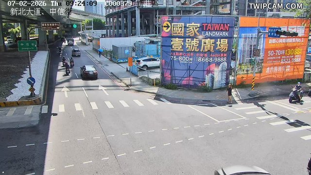 新北市道路 新北大道、中信街即時影像