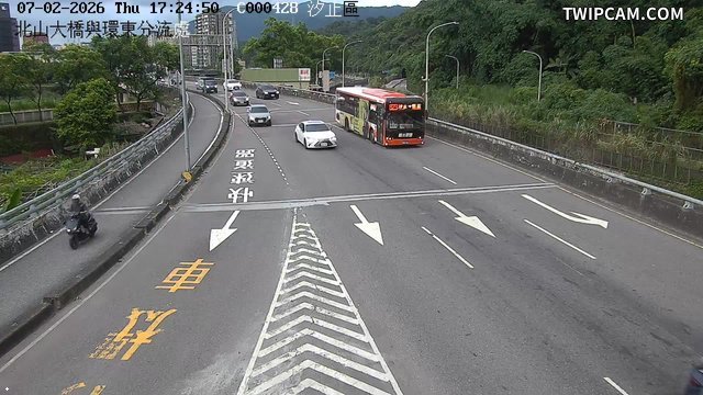 新北市道路 北山大橋與環東分流處