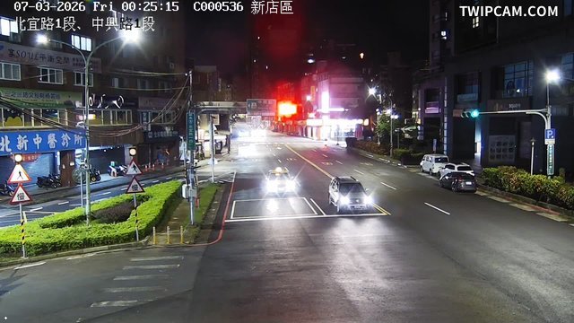 新北市道路 北宜路1段、中興路1段即時影像