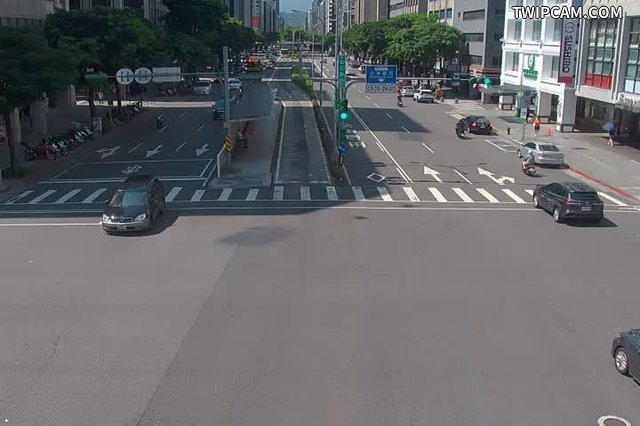 台北市道路 松江路與長安東路口即時影像