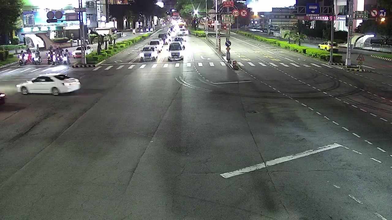 台中市道路 臺灣大道/忠明路(右側車流往台中車站),Taiwan Blvd/Zhongming Rd (Right side Traffic flow to Taichung Interchange)即時影像