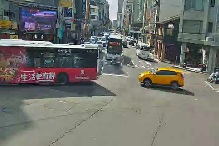 台中市道路 民權路/建國路(右側車流往向上路),Minquan Rd./Jianguo Rd.(Right side Traffic flow to Xiangshang Rd)即時影像