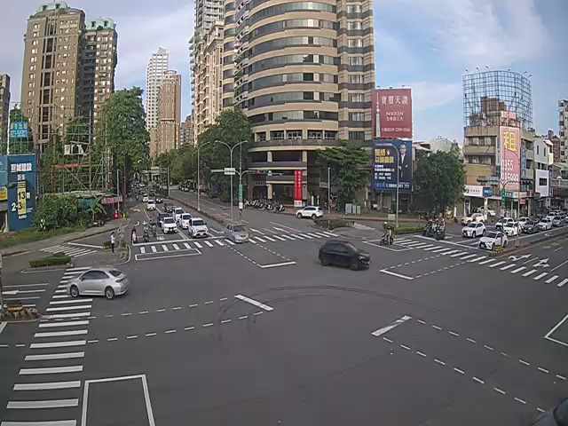 台中市道路 五權西路/忠明南路(右側車流往美村路),Wuquan W. Rd/Zhongming S Rd (Right side Traffic flow to Meicun Rd)即時影像