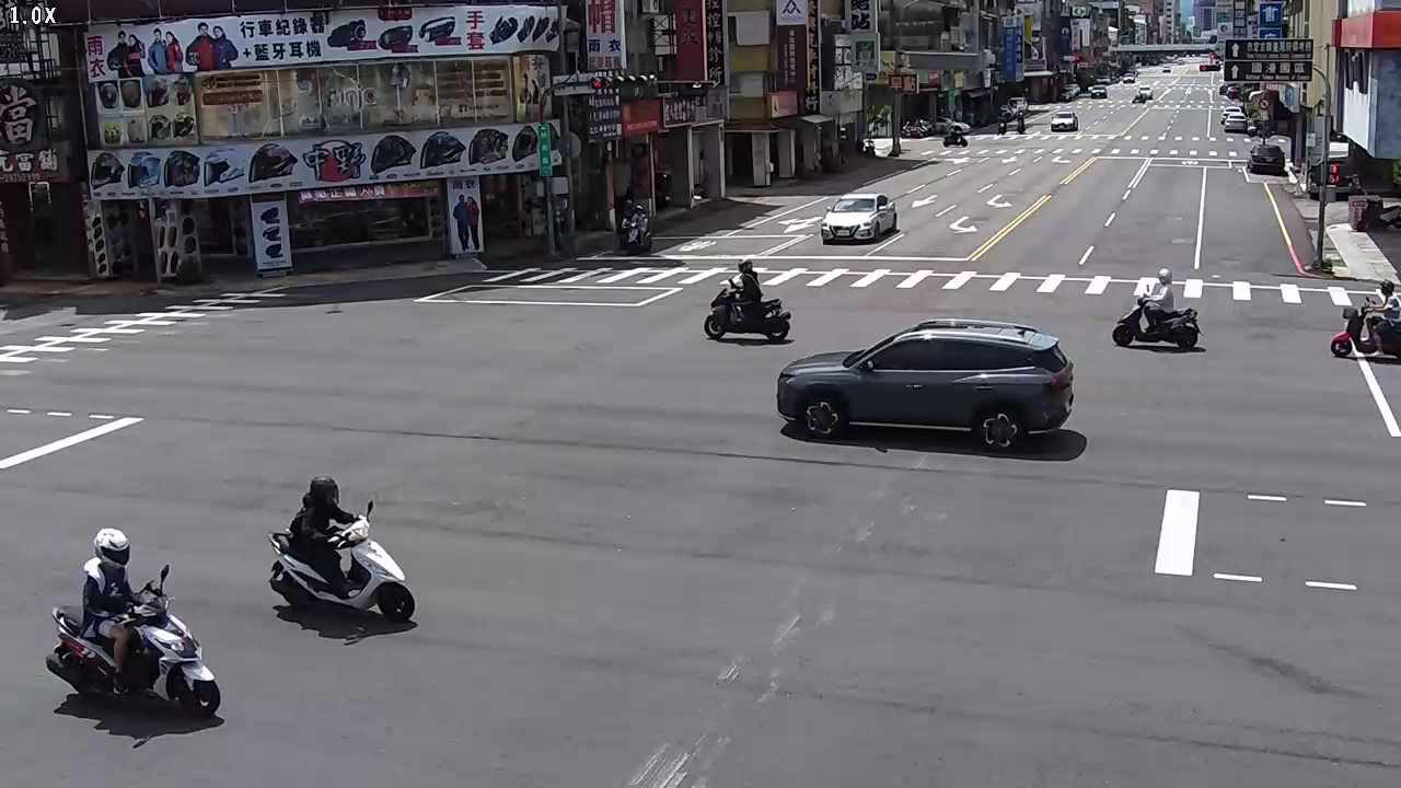 台中市道路 林森路/五權路(右側車流往建國路),Linsen Rd./Wuquan Rd.(Right side Traffic flow to Jianguo Rd.)即時影像