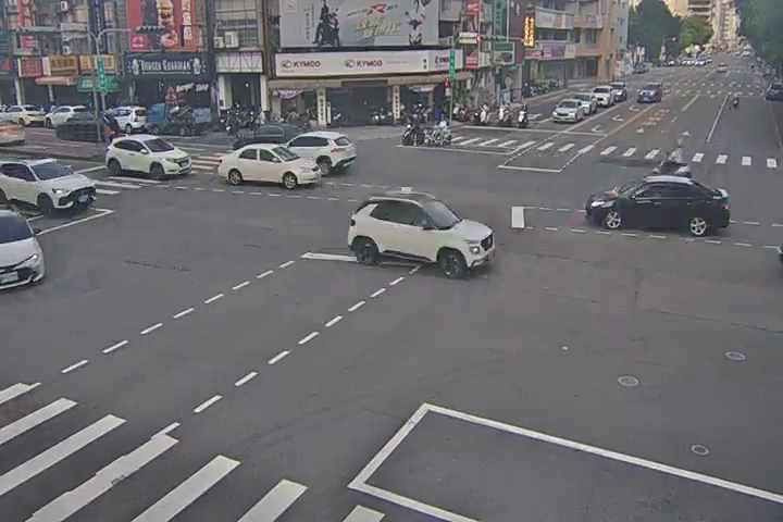 台中市道路 民權路/五權路(右側車流往三民路)Minquan Rd./Wuquan Rd.(Right side Traffic flow to Sanmin Rd.)即時影像