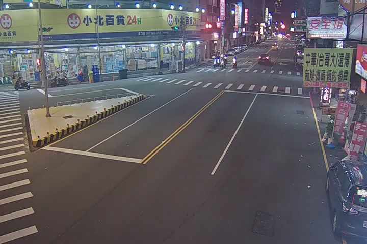台中市道路 西屯路/漢口路(右側車流往忠明路方向),Xitun Rd./Hankou Rd.(Right side Traffic flow to Zhongming Rd.)即時影像